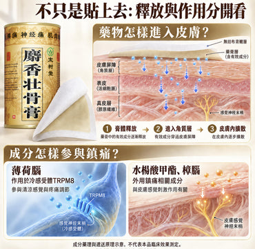 【痛症救星】寶樹堂正貨 麝香止痛膠布(屋企常備 6罐/8罐裝) 專治拗柴、風濕、腰酸背痛 唔使再「頂硬上」!