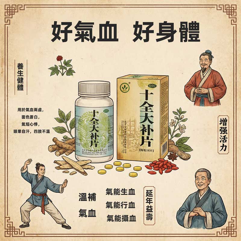 十全大補片（冬日進補首選|補氣補血・改善手腳冰冷・心悸氣短・增強體力）