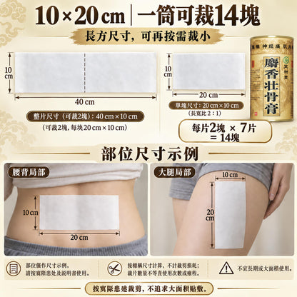 【寶樹堂正版】麝香壯骨膏7片/罐（用於膝蓋痛，風濕痛，腱鞘炎，拗柴，關節痛，腰痛，落枕）